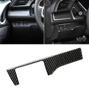 Adesivo decorativo per pannello interruttori fari in fibra di carbonio per auto per Honda Civic di decima generazione 2016-2019, guida a sinistra, Headlight Switch