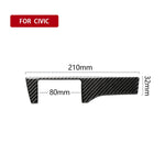 Adesivo decorativo per pannello interruttori fari in fibra di carbonio per auto per Honda Civic di decima generazione 2016-2019, guida a sinistra, Headlight Switch