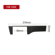 Adesivo decorativo per pannello interruttori fari in fibra di carbonio per auto per Honda Civic di decima generazione 2016-2019, guida a sinistra, Headlight Switch