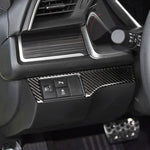 Adesivo decorativo per pannello interruttori fari in fibra di carbonio per auto per Honda Civic di decima generazione 2016-2019, guida a sinistra, Headlight Switch