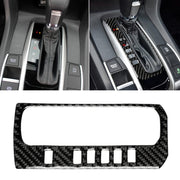 Adesivo decorativo per cornice del pulsante di posizione del cambio in fibra di carbonio per auto per Honda Civic di decima generazione 2016-2019, guida a sinistra, Gear Position Button Frame