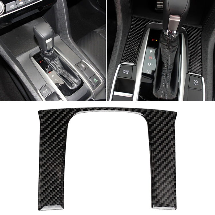 Adesivo decorativo per pannello di posizione del cambio in fibra di carbonio per auto per Honda Civic di decima generazione 2016-2019, Gear Position Pane