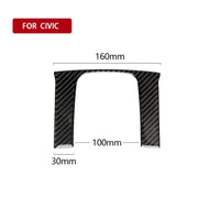 Adesivo decorativo per pannello di posizione del cambio in fibra di carbonio per auto per Honda Civic di decima generazione 2016-2019, Gear Position Pane