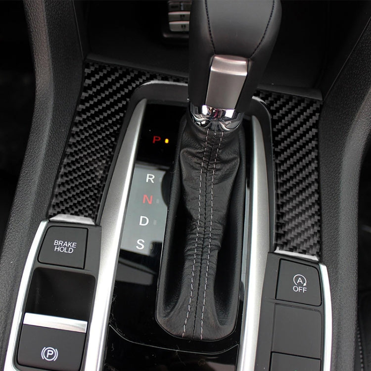 Adesivo decorativo per pannello di posizione del cambio in fibra di carbonio per auto per Honda Civic di decima generazione 2016-2019, Gear Position Pane