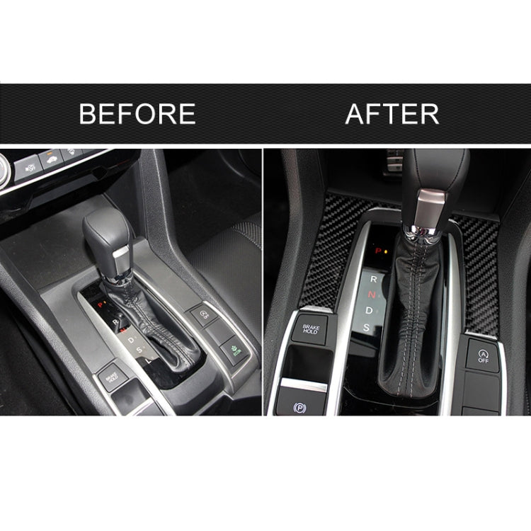 Adesivo decorativo per pannello di posizione del cambio in fibra di carbonio per auto per Honda Civic di decima generazione 2016-2019, Gear Position Pane