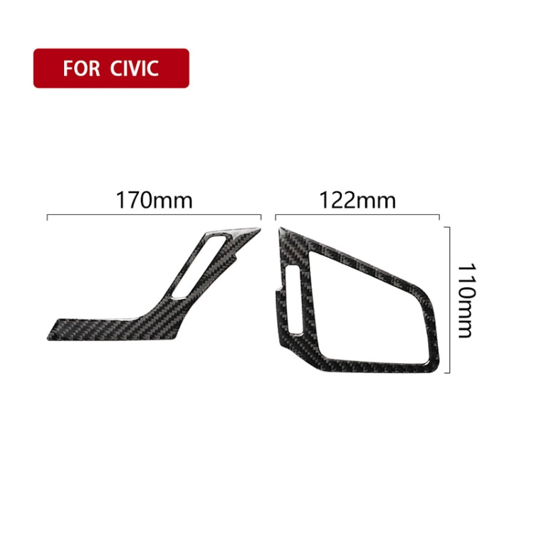 Adesivo fibra di carbonio prese aria Honda Civic 2016-2019