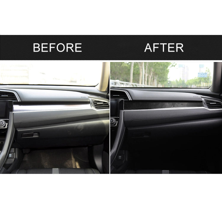 Adesivo decorativo per controllo centrale in fibra di carbonio per auto per Honda Civic di decima generazione 2016-2019, Central Control
