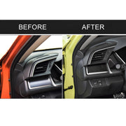 Adesivo decorativo con striscia sinistra per controllo centrale in fibra di carbonio per auto per Honda Civic di decima generazione 2016-2019, guida a sinistra, Central Control Left Stripe