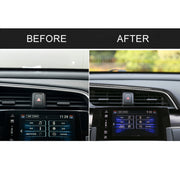 Adesivo decorativo superiore per presa d'aria di controllo centrale in fibra di carbonio per auto per Honda Civic di decima generazione 2016-2019, guida a sinistra, Central Control Air Outlet Upper