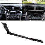 Uscita aria di controllo centrale per auto in fibra di carbonio sotto adesivo decorativo per Honda Civic di decima generazione 2016-2019, guida a sinistra, Central Control Air Outlet Below