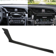 Uscita aria di controllo centrale per auto in fibra di carbonio sotto adesivo decorativo per Honda Civic di decima generazione 2016-2019, guida a sinistra, Central Control Air Outlet Below