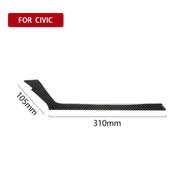 Uscita aria di controllo centrale per auto in fibra di carbonio sotto adesivo decorativo per Honda Civic di decima generazione 2016-2019, guida a sinistra, Central Control Air Outlet Below