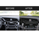 Uscita aria di controllo centrale per auto in fibra di carbonio sotto adesivo decorativo per Honda Civic di decima generazione 2016-2019, guida a sinistra, Central Control Air Outlet Below