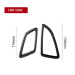 Adesivo decorativo per presa d'aria per strumento di guida a sinistra in fibra di carbonio per auto per Honda Civic di decima generazione 2016-2019, Instrument Air Outlet