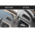 Adesivo decorativo per presa d'aria per strumento di guida a sinistra in fibra di carbonio per auto per Honda Civic di decima generazione 2016-2019, Instrument Air Outlet