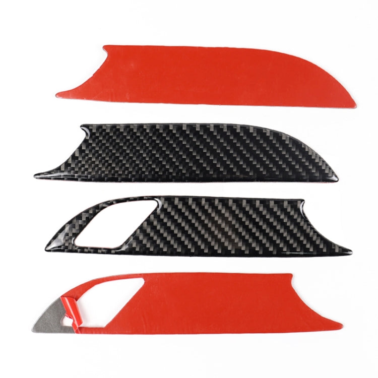 Adesivo decorativo per pannello da polso con maniglia interna per porta in fibra di carbonio per auto per Cadillac XT5 2016-2017, Door Inner Handle Wrist