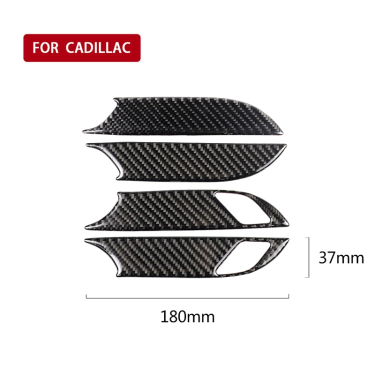 Adesivo decorativo per pannello da polso con maniglia interna per porta in fibra di carbonio per auto per Cadillac XT5 2016-2017, Door Inner Handle Wrist