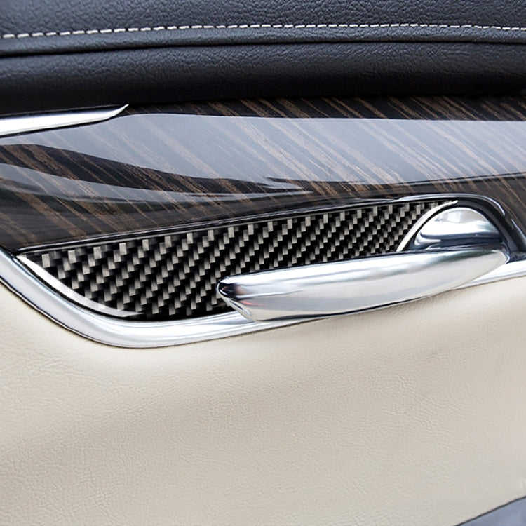 Adesivo decorativo per pannello da polso con maniglia interna per porta in fibra di carbonio per auto per Cadillac XT5 2016-2017, Door Inner Handle Wrist