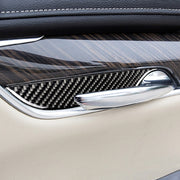 Adesivo decorativo per pannello da polso con maniglia interna per porta in fibra di carbonio per auto per Cadillac XT5 2016-2017, Door Inner Handle Wrist