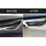 Adesivo decorativo per pannello da polso con maniglia interna per porta in fibra di carbonio per auto per Cadillac XT5 2016-2017, Door Inner Handle Wrist