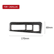 Adesivo decorativo per telaio interruttore fari in fibra di carbonio per auto per Cadillac XT5 2016-2017, versione alta, guida a sinistra, Headlight Switch
