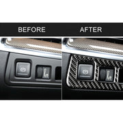 Adesivo decorativo per telaio interruttore fari in fibra di carbonio per auto per Cadillac XT5 2016-2017, versione alta, guida a sinistra, Headlight Switch