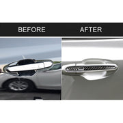 Adesivo decorativo per maniglia esterna della porta in fibra di carbonio per auto per Cadillac XT5 2016-2017, Outside Door Handle