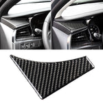 Adesivo decorativo triangolo guida principale in fibra di carbonio per auto per Cadillac XT5 2016-2017, guida a sinistra, Main Driving Triangle