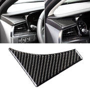 Adesivo decorativo triangolo guida principale in fibra di carbonio per auto per Cadillac XT5 2016-2017, guida a sinistra, Main Driving Triangle