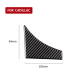 Adesivo decorativo triangolo guida principale in fibra di carbonio per auto per Cadillac XT5 2016-2017, guida a sinistra, Main Driving Triangle