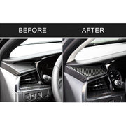 Adesivo decorativo triangolo guida principale in fibra di carbonio per auto per Cadillac XT5 2016-2017, guida a sinistra, Main Driving Triangle
