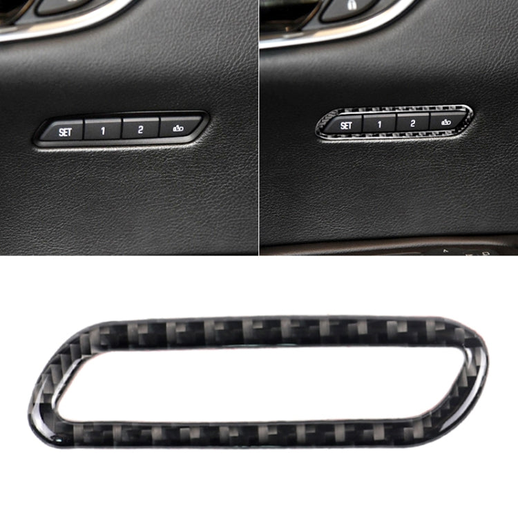 Adesivo decorativo per regolazione memoria sedile auto in fibra di carbonio per Cadillac XT5 2016-2017, guida a sinistra, Seat Memory Adjustment