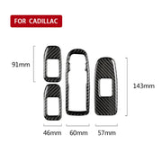 Adesivo decorativo per pannello di sollevamento per finestrino per porta in fibra di carbonio per auto per Cadillac XT5 2016-2017, Door Window Lift Panel