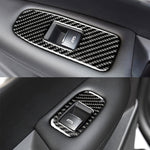 Adesivo decorativo per pannello di sollevamento per finestrino per porta in fibra di carbonio per auto per Cadillac XT5 2016-2017, Door Window Lift Panel