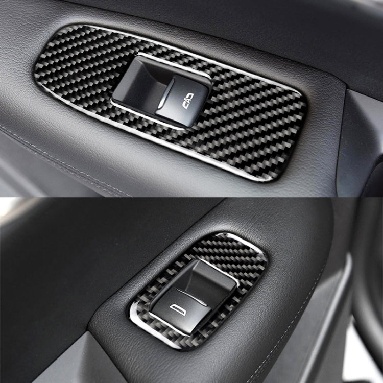 Adesivo decorativo per pannello di sollevamento per finestrino per porta in fibra di carbonio per auto per Cadillac XT5 2016-2017, Door Window Lift Panel