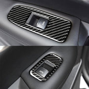 Adesivo decorativo per pannello di sollevamento per finestrino per porta in fibra di carbonio per auto per Cadillac XT5 2016-2017, Door Window Lift Panel