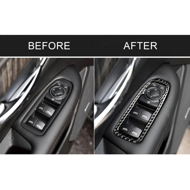 Adesivo decorativo per pannello di sollevamento per finestrino per porta in fibra di carbonio per auto per Cadillac XT5 2016-2017, Door Window Lift Panel