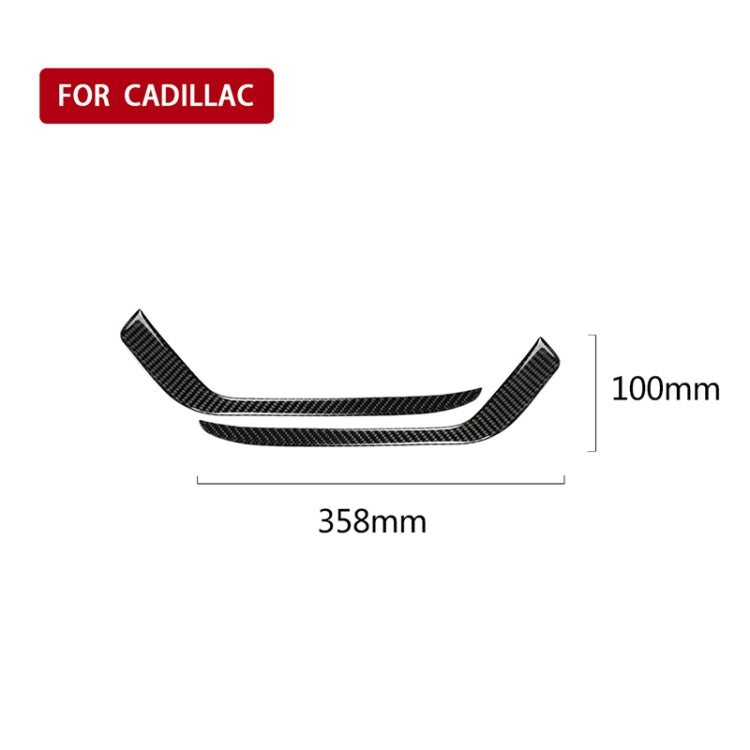 Striscia decorativa per fendinebbia anteriore in fibra di carbonio per auto per Cadillac XT5 2016-2017, guida a sinistra, Front Fog Light