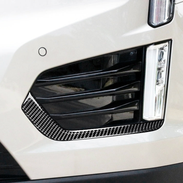 Striscia decorativa per fendinebbia anteriore in fibra di carbonio per auto per Cadillac XT5 2016-2017, guida a sinistra, Front Fog Light