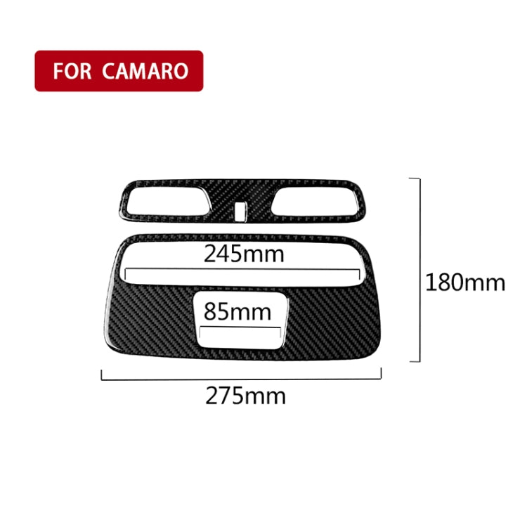 Adesivo decorativo per pannello luminoso a cupola in fibra di carbonio 2 in 1 per Chevrolet Camaro 2016, Dome Light Panel