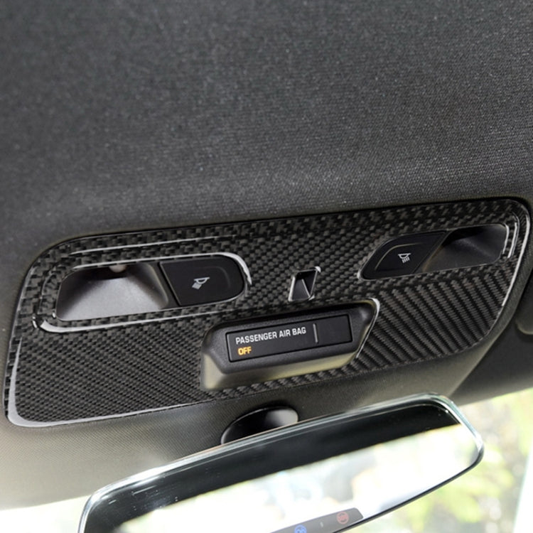 Adesivo decorativo per pannello luminoso a cupola in fibra di carbonio 2 in 1 per Chevrolet Camaro 2016, Dome Light Panel