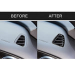 Adesivo decorativo per uscita aria strumento in fibra di carbonio da 2 pezzi per Chevrolet Camaro 2017-2019, Instrument Air Outlet