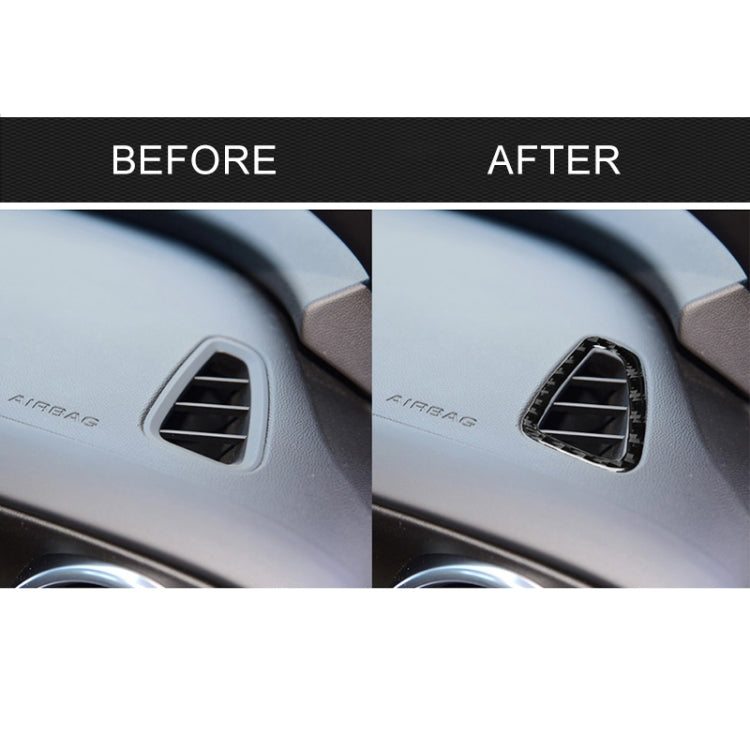 Adesivo decorativo per uscita aria strumento in fibra di carbonio da 2 pezzi per Chevrolet Camaro 2017-2019, Instrument Air Outlet
