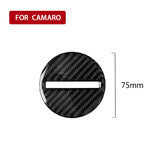 Adesivo decorativo con logo sul volante in fibra di carbonio per auto per Chevrolet Camaro 2017-2019, Steering Wheel Logo
