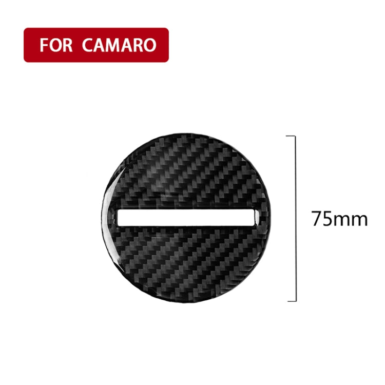 Adesivo decorativo con logo sul volante in fibra di carbonio per auto per Chevrolet Camaro 2017-2019, Steering Wheel Logo