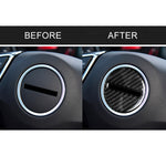 Adesivo decorativo con logo sul volante in fibra di carbonio per auto per Chevrolet Camaro 2017-2019, Steering Wheel Logo