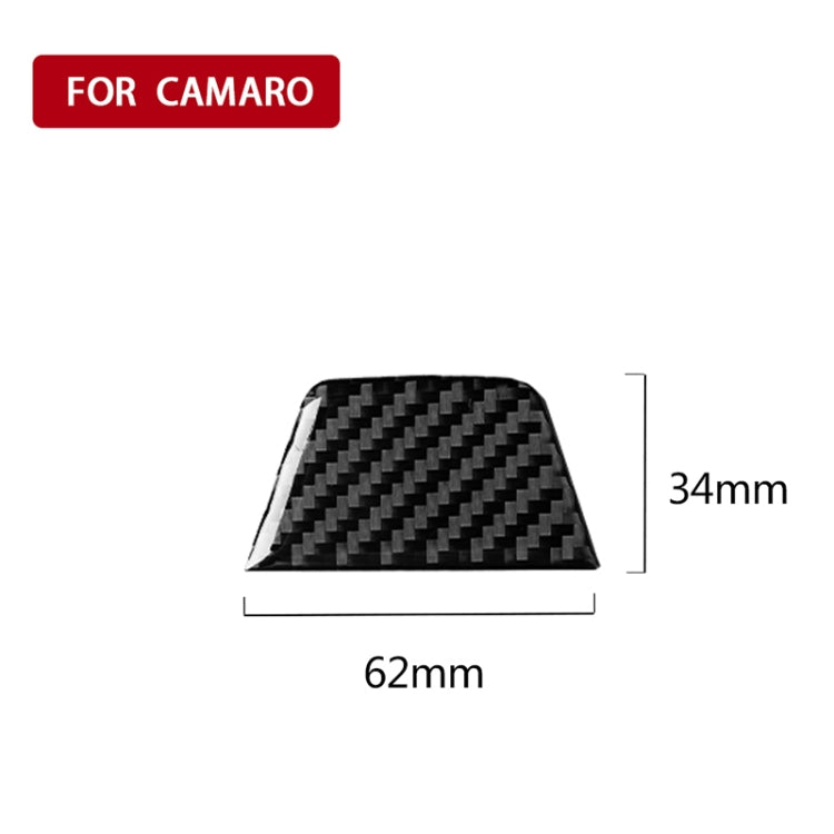 Adesivo decorativo in fibra di carbonio per auto sotto il volante per Chevrolet Camaro 2017-2019, Below Steering Wheel