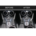 Adesivo decorativo per telaio esterno dell'ingranaggio di controllo centrale in fibra di carbonio per auto 2 in 1 per Chevrolet Camaro 2017-2019, Central Control Gear Outer Frame