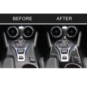 Adesivo decorativo per telaio esterno dell'ingranaggio di controllo centrale in fibra di carbonio per auto 2 in 1 per Chevrolet Camaro 2017-2019, Central Control Gear Outer Frame