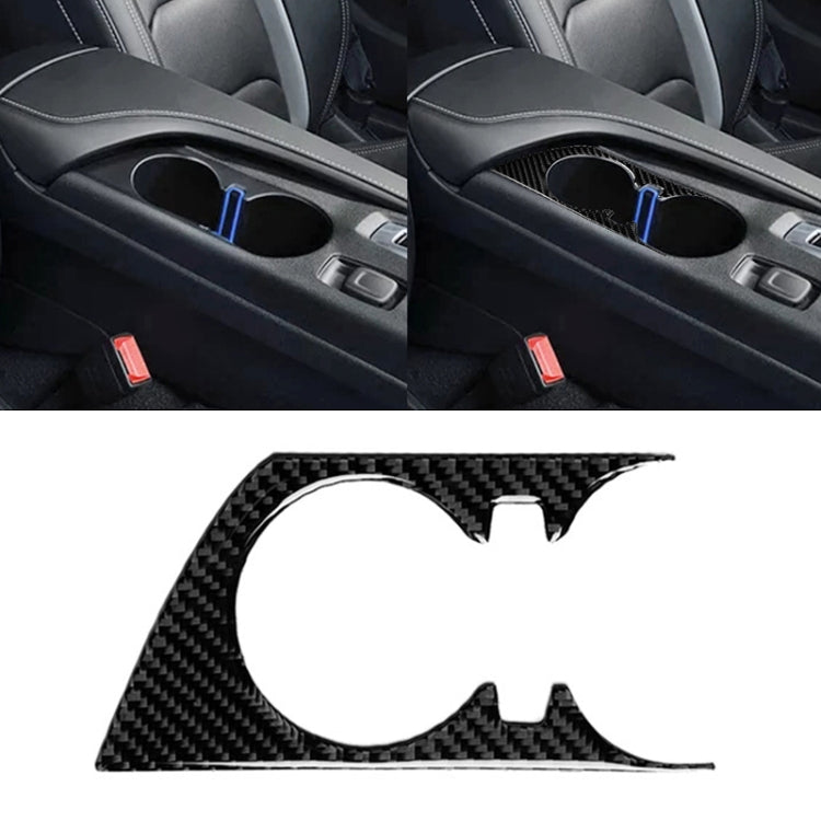 Adesivo decorativo portabicchieri per auto in fibra di carbonio per Chevrolet Camaro 2017-2019, Water Cup Holder